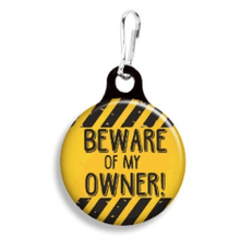 Cargar imagen en el visor de la galería, Charm para collar "Beware My Owner"