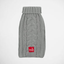 Cargar imagen en el visor de la galería, Sweater "Cable Knit Grey" para mascota - Louie Living