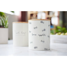 Cargar imagen en el visor de la galería, Treat Jar cerámico "Bone Appetit" para mascota - Pearhead
