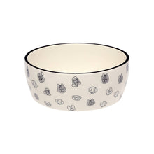 Cargar imagen en el visor de la galería, Plato cerámico "Dog Faces" para mascota - Grande