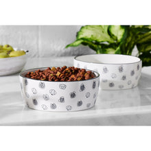 Cargar imagen en el visor de la galería, Plato cerámico "Dog Faces" para mascota - Grande