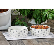 Cargar imagen en el visor de la galería, Plato cerámico "Dog Faces" para mascota - Grande