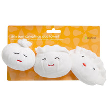 Cargar imagen en el visor de la galería, Set 3 Juguetes de peluche para perro "Dim Sum" - Pearhead